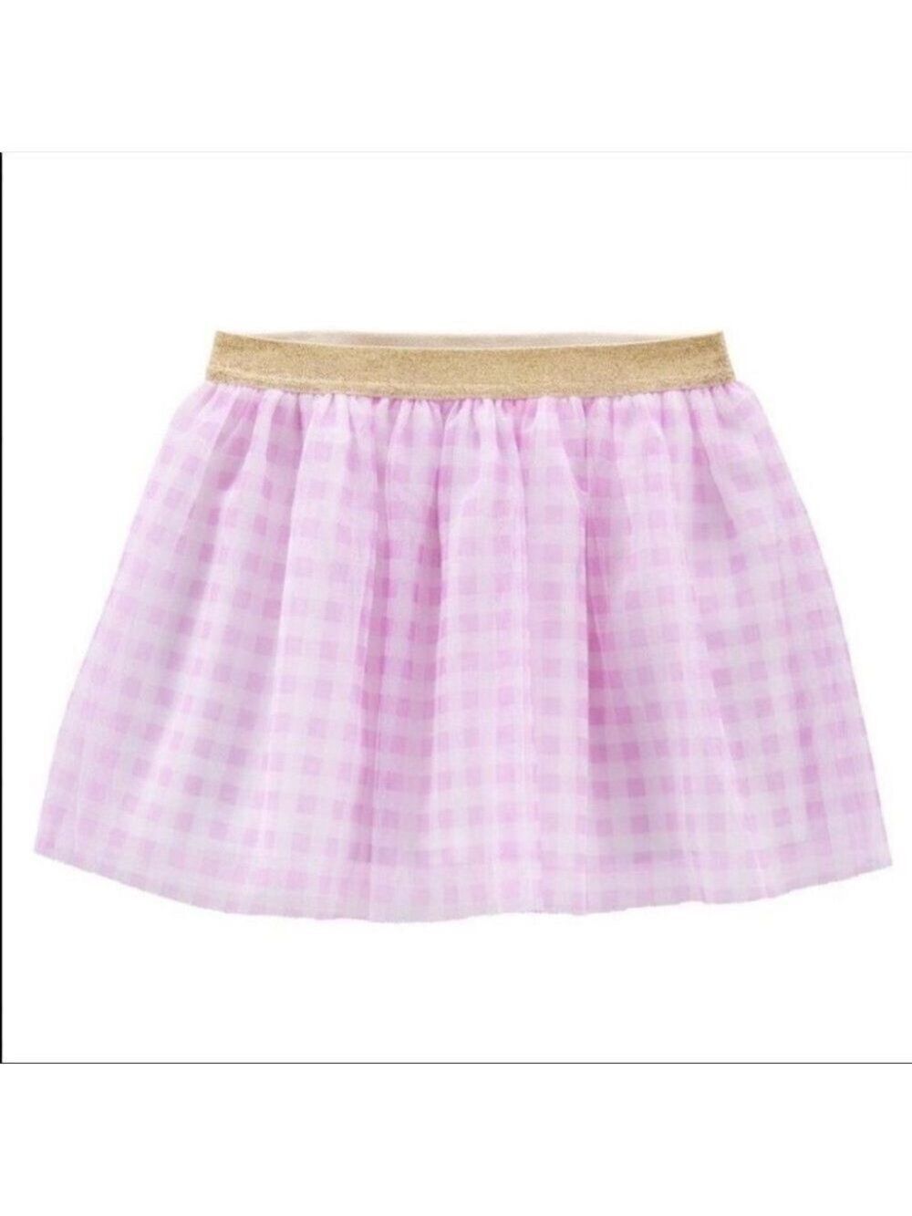 Carter’s Pink Glitter Glitter Gingham Tutu Skirt Size 24 Months NWT